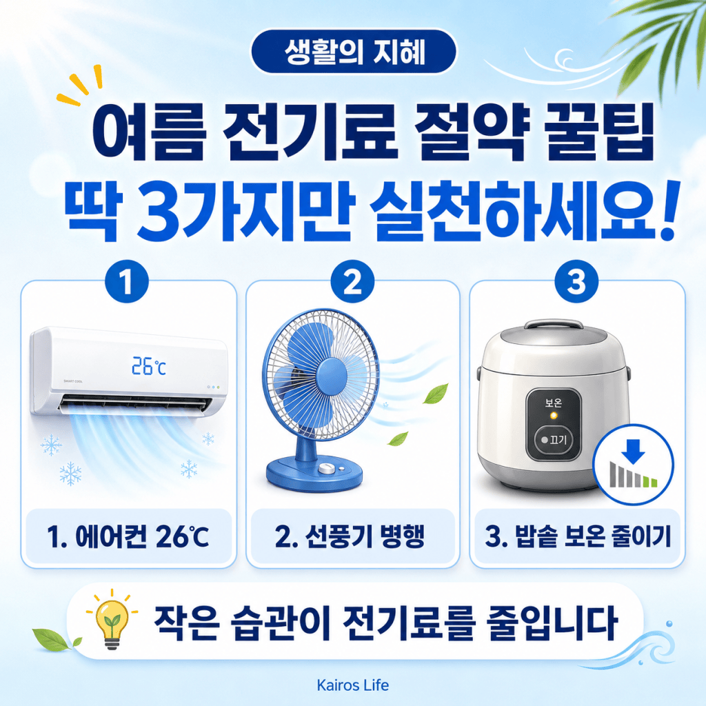여름 전기료 절약 뉴스카드